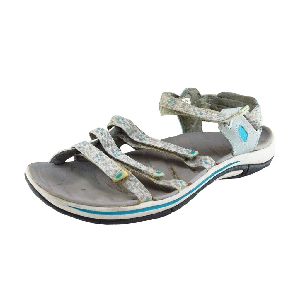 L.L. Bean Sz 8 M Brown Sandals Fabric Women Sandals 71341 Sport